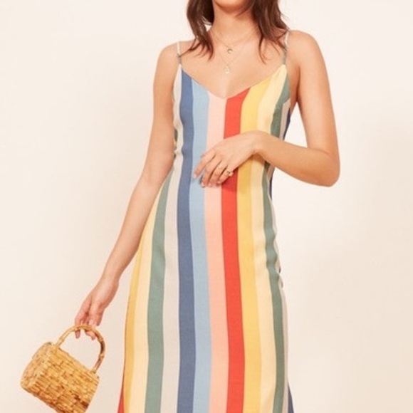 Reformation Dresses & Skirts - Reformation Jaxon Dress—Rainbow Starburst Pattern